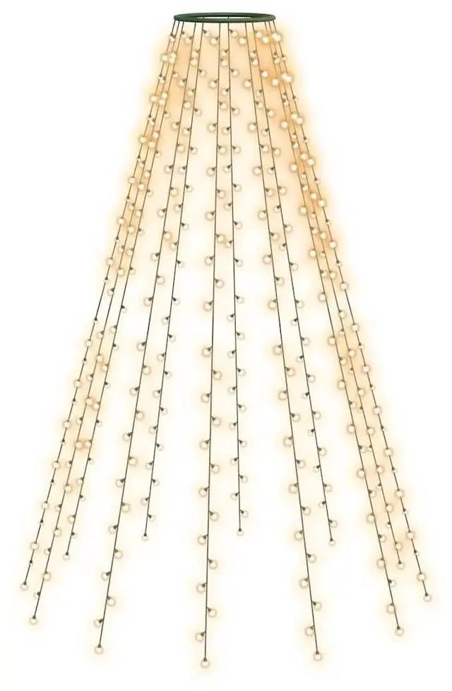 Alt view image 2 of 5 - vidaXL Christmas Tree Net Lights with 210 LEDs 82.7"