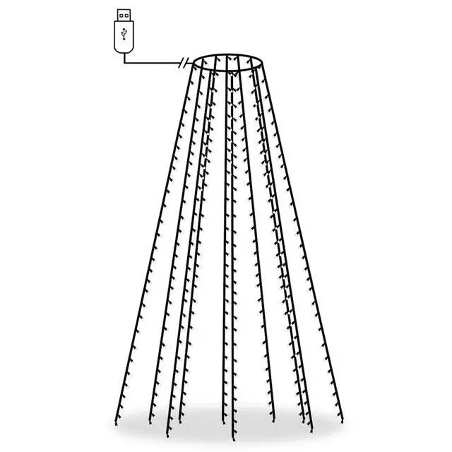 Alt view image 4 of 6 - vidaXL Tree Light Xmas Tree Lights for Indoor and Outdoor LED Net Light 118.1"
