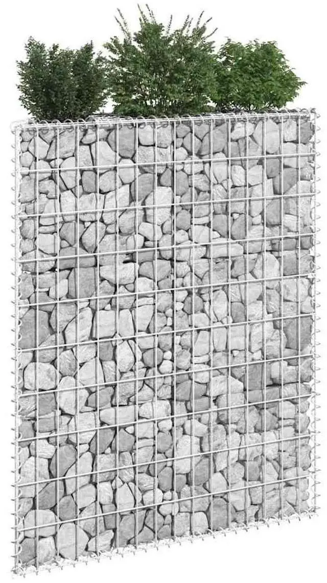 Alt view image 5 of 7 - vidaXL Raised Garden Bed Gabion Retaining Wall Flower Bed Galvanized Steel