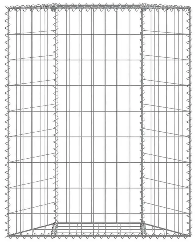 Alt view image 6 of 7 - vidaXL Raised Garden Bed Gabion Retaining Wall Flower Bed Galvanized Steel