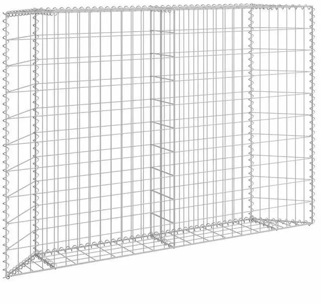 Main image of vidaXL Trapezium Gabion Raised Bed Galvanized Steel 59.1"x7.9"x39.4"