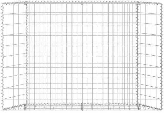 Alt view image 6 of 7 - vidaXL Trapezium Gabion Raised Bed Galvanized Steel 59.1"x7.9"x39.4"