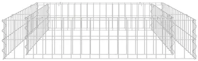 Alt view image 2 of 7 - vidaXL Gabion Raised Bed Galvanized Steel 39.4" Outdoor Patio Basket Planter