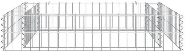 Alt view image 5 of 7 - vidaXL Gabion Raised Bed Galvanized Steel 39.4" Outdoor Patio Basket Planter