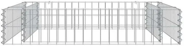 Alt view image 6 of 7 - vidaXL Gabion Raised Bed Galvanized Steel 39.4" Outdoor Patio Basket Planter