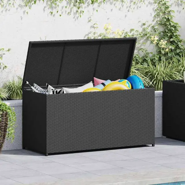 Alt view image 2 of 7 - vidaXL Outdoor Storage Deck Box Chest for Patio Cushions Garden Tools Black