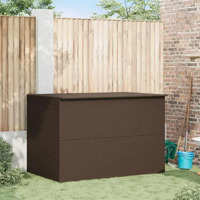 Alt view image 2 of 7 - vidaXL Outdoor Storage Box Deck Box with Lid Patio Cabinet Storage Chest Brown