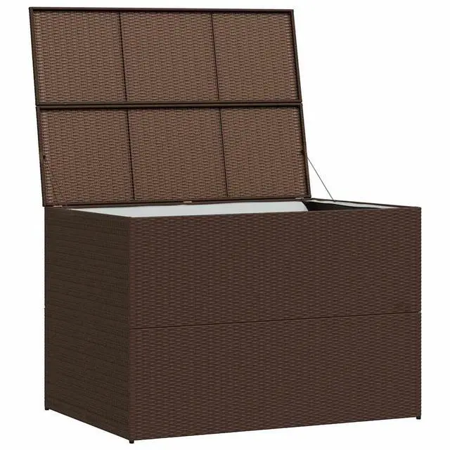 Alt view image 5 of 7 - vidaXL Outdoor Storage Box Deck Box with Lid Patio Cabinet Storage Chest Brown