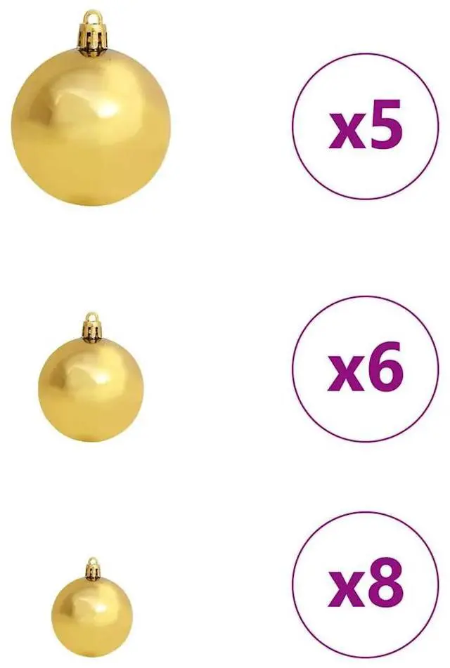 Alt view image 7 of 7 - vidaXL Artificial Christmas Tree with 150 LEDs Green 55 x 55 x 120 cm