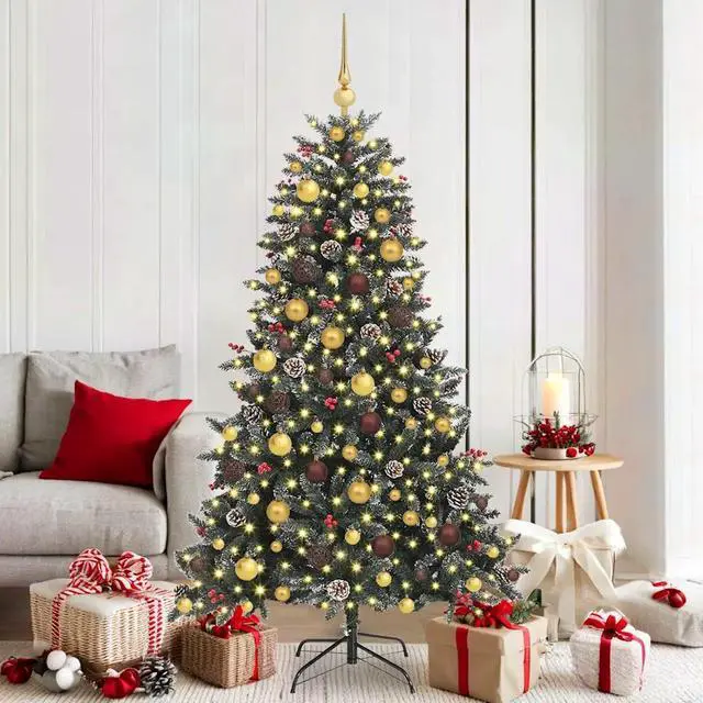 Main image of vidaXL Artificial Christmas Tree with 300 LEDs Green 99 x 99 x 180 cm