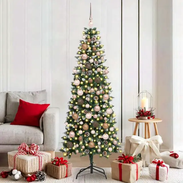 Main image of vidaXL Artificial Christmas Tree with 300 LEDs Green 76 x 76 x 180 cm
