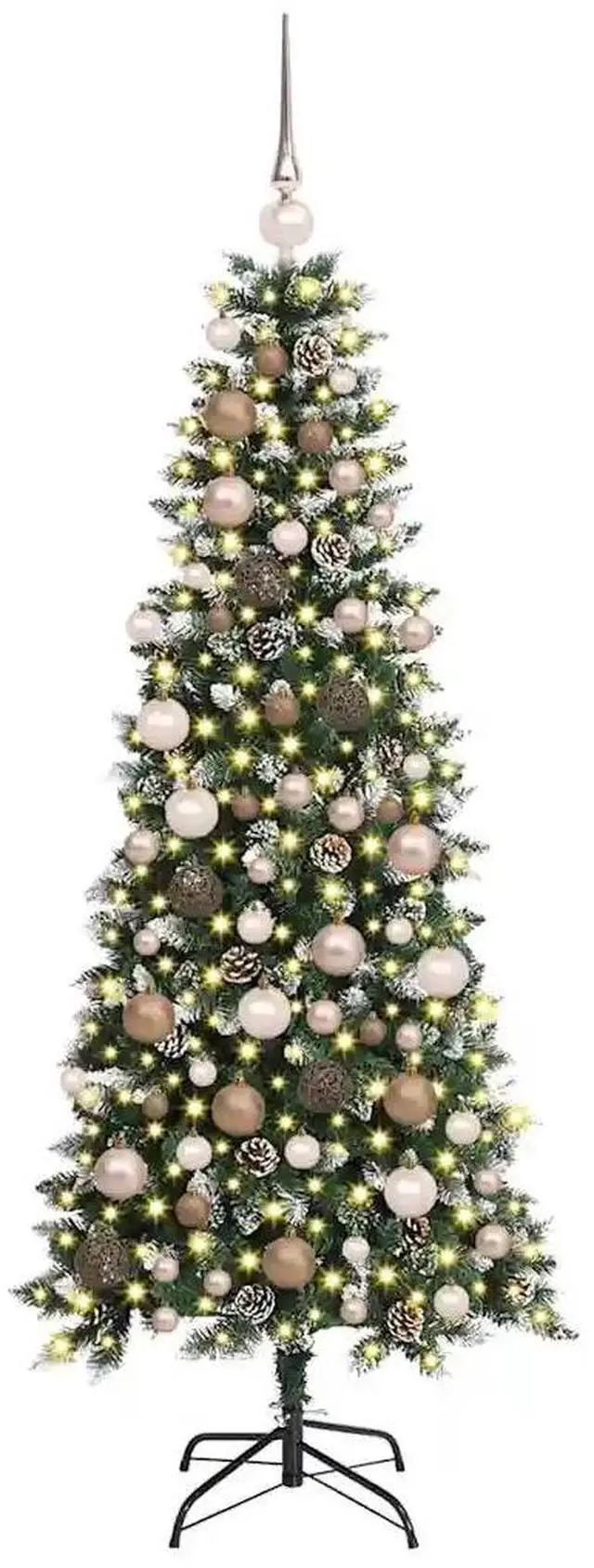 Alt view image 3 of 7 - vidaXL Artificial Christmas Tree with 300 LEDs Green 76 x 76 x 180 cm