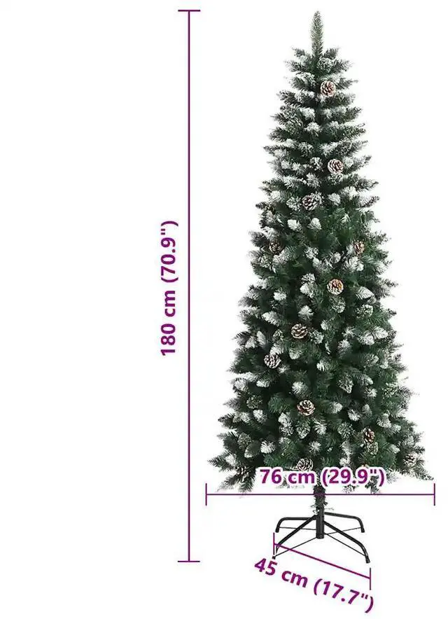 Alt view image 4 of 7 - vidaXL Artificial Christmas Tree with 300 LEDs Green 76 x 76 x 180 cm