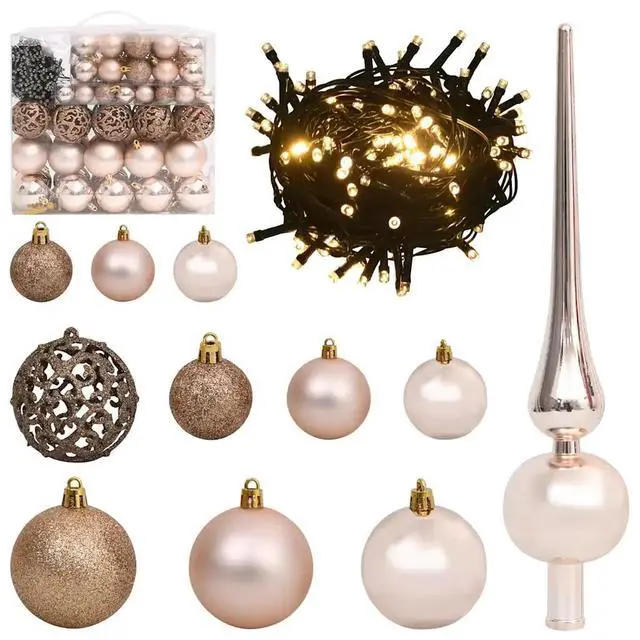 Alt view image 6 of 7 - vidaXL Artificial Christmas Tree with 300 LEDs Green 76 x 76 x 180 cm