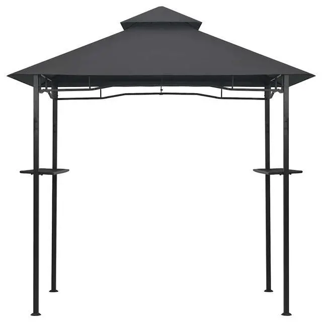 Alt view image 3 of 7 - vidaXL BBQ Gazebo 7.9'x4.9'x8.4' Anthracite Steel
