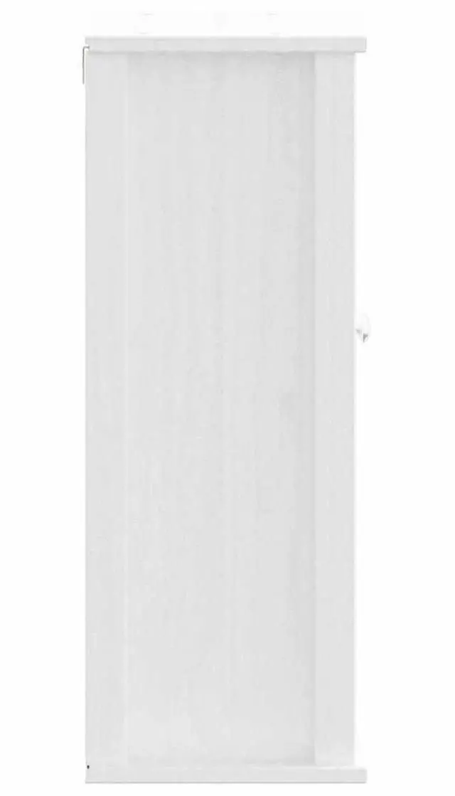 Alt view image 6 of 7 - vidaXL Bathroom Wall Cabinet "BERG", Bathroom Wall Cupboard Solid Wood Pine, Wall Mounted Bathroom Cabinet with Metal Handle, 15,7''x10,6''x28,1'', White