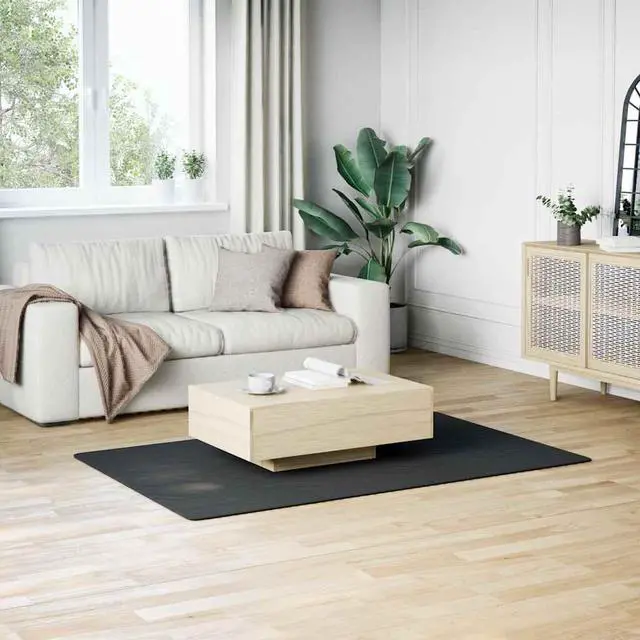 Main image of vidaXL 4x6 Ft Rectangular Shaggy Rugs, Fluffy Carpets with Anti-Slip Backing, Indoor Modern Plush Area Rugs for Living Room Bedroom Hallway, Easy-Maintenance Home Decor, Black