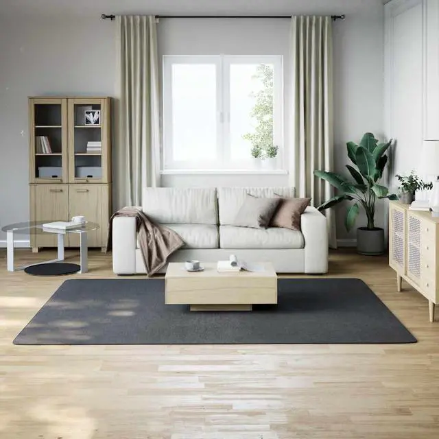 Alt view image 3 of 7 - vidaXL 6.6x9 Ft Rectangular Shaggy Rugs, Fluffy Carpets with Anti-Slip Backing, Indoor Modern Plush Area Rugs for Living Room Bedroom Hallway, Easy-Maintenance Home Decor, Anthracite