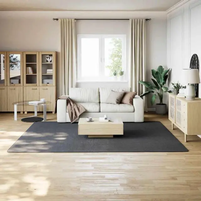 Alt view image 3 of 7 - vidaXL 8x10 Ft Rectangular Shaggy Rugs, Fluffy Carpets with Anti-Slip Backing, Indoor Modern Plush Area Rugs for Living Room Bedroom Hallway, Easy-Maintenance Home Decor, Anthracite