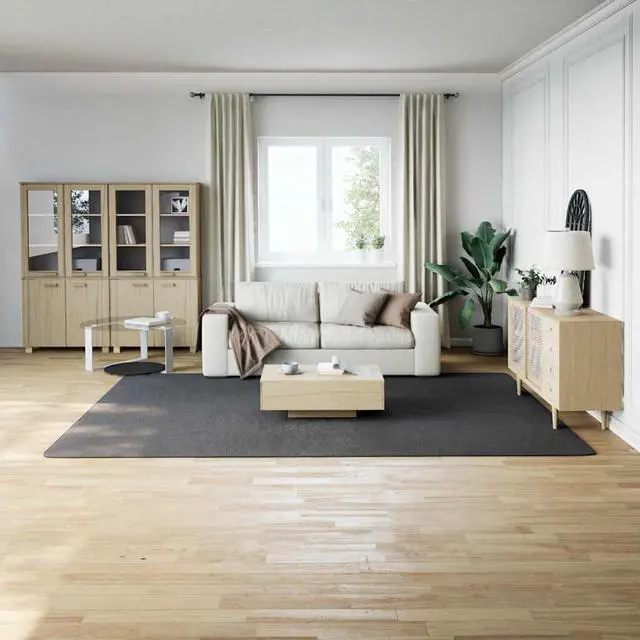 Alt view image 3 of 7 - vidaXL 8x11 Ft Rectangular Shaggy Rugs, Fluffy Carpets with Anti-Slip Backing, Indoor Modern Plush Area Rugs for Living Room Bedroom Hallway, Easy-Maintenance Home Decor, Anthracite