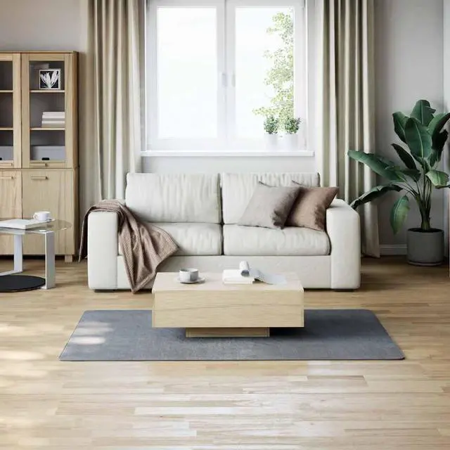 Alt view image 3 of 7 - vidaXL 4x6 Ft Rectangular Shaggy Rugs, Fluffy Carpets with Anti-Slip Backing, Indoor Modern Plush Area Rugs for Living Room Bedroom Hallway, Easy-Maintenance Home Decor, Gray