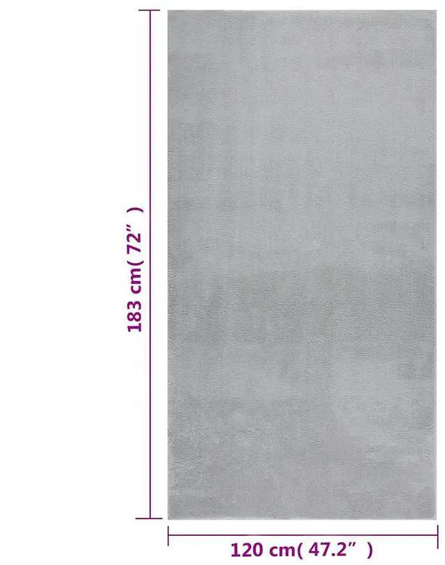 Alt view image 4 of 7 - vidaXL 4x6 Ft Rectangular Shaggy Rugs, Fluffy Carpets with Anti-Slip Backing, Indoor Modern Plush Area Rugs for Living Room Bedroom Hallway, Easy-Maintenance Home Decor, Gray