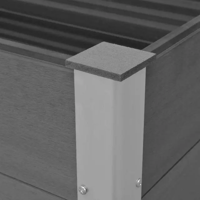 Alt view image 17 of 17 - vidaXL Garden Raised Bed WPC 39.4"x19.7"x21.3" Gray