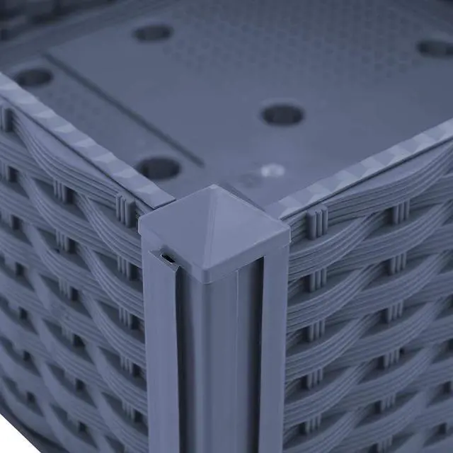 Alt view image 6 of 7 - vidaXL Raised Bed Blue Grey Polypropylene Medium Durable Raised Bed