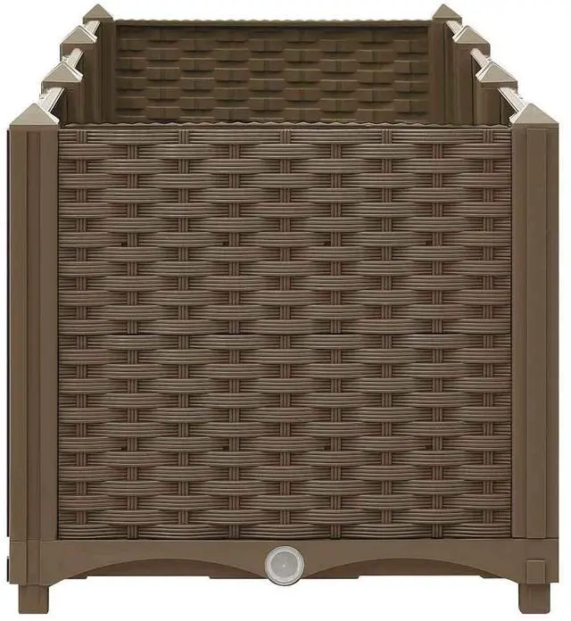 Alt view image 5 of 17 - vidaXL Raised Bed 47.2" Polypropylene Outdoor Garden Planter Flower Box Pot