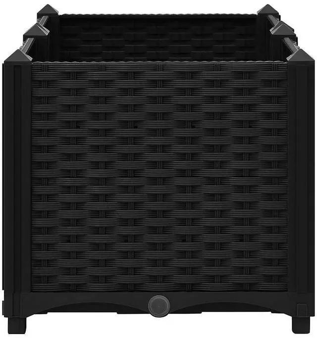 Alt view image 5 of 17 - vidaXL Raised Bed 31.5" Polypropylene Outdoor Garden Planter Flower Box Pot