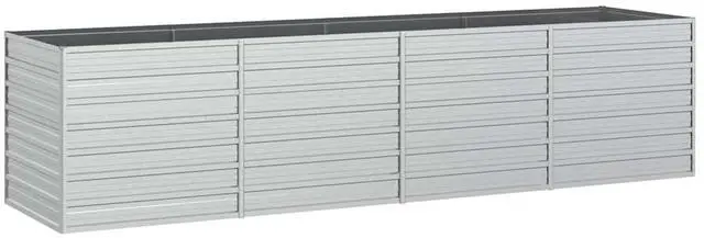 Alt view image 2 of 7 - vidaXL Garden Raised Bed Outdoor Patio Planter Pot Galvanized Steel Silver