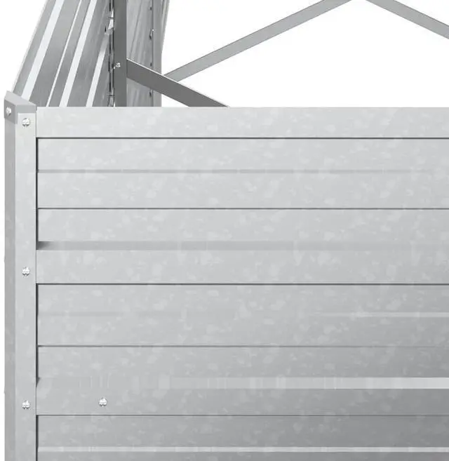 Alt view image 6 of 7 - vidaXL Garden Raised Bed Outdoor Patio Planter Pot Galvanized Steel Silver