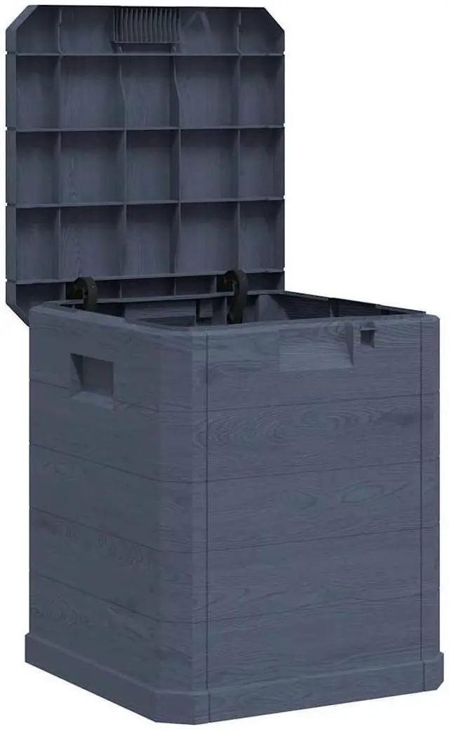 Alt view image 2 of 7 - vidaXL Patio Storage Box Deck Box with Lid Outdoor Garden Cabinet Anthracite