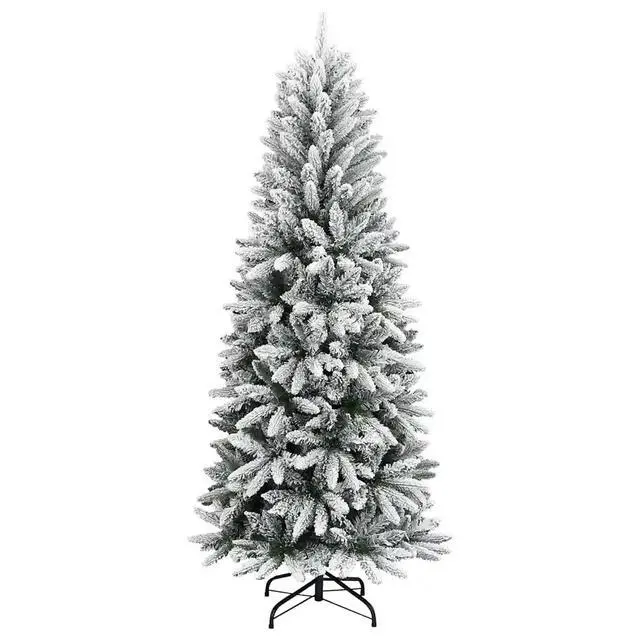 Alt view image 5 of 7 - vidaXL Artificial Christmas Tree with 150 LEDs White 53 x 53 x 120 cm