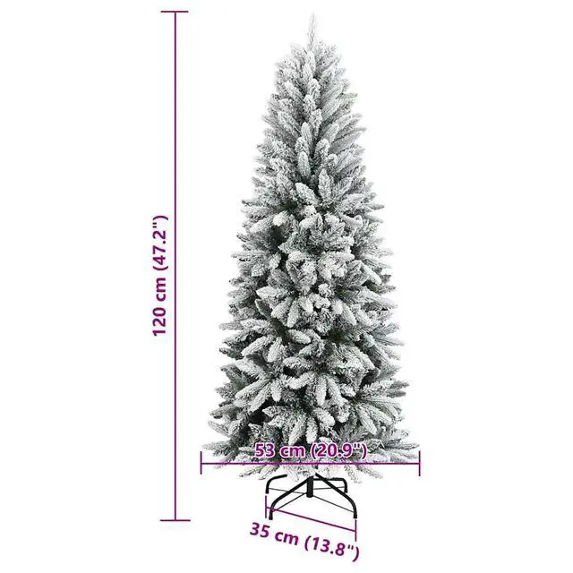 Alt view image 4 of 7 - vidaXL Artificial Christmas Tree with 150 LEDs White 53 x 53 x 120 cm