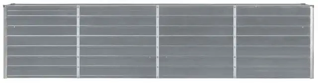 Alt view image 3 of 7 - vidaXL Raised Garden Bed Galvanized Steel Gray Patio Plant Stand Vase Planter