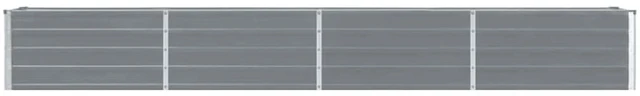 Alt view image 3 of 8 - vidaXL Garden Raised Bed Galvanized Steel 126"x15.7"x17.7" Gray