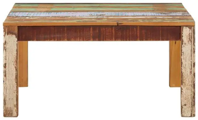 Alt view image 13 of 18 - vidaXL Coffee Table 31.5"x31.5"x15.7" Solid Reclaimed Wood