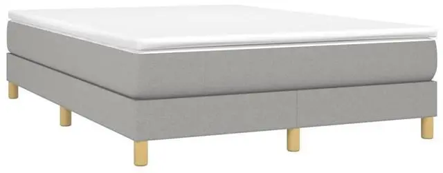 Alt view image 7 of 18 - vidaXL Bed Frame Platform Bed for Bedroom Light Gray 53.9"x74.8" Full Fabric