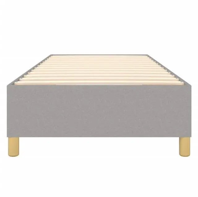Alt view image 5 of 8 - vidaXL Bed Frame Base Bedroom Furniture Light Gray 39.4"x79.9" Twin XL Fabric