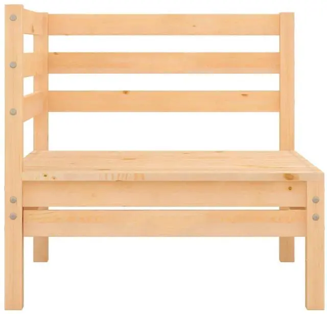 Alt view image 12 of 14 - vidaXL Patio Corner Sofa Solid Pinewood