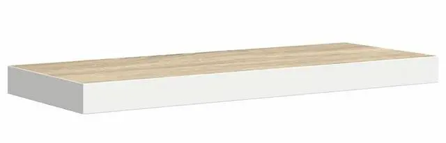 Alt view image 6 of 7 - vidaXL Wall Shelves Floating Display Shelves for DVDs 2 Pcs Oak and White