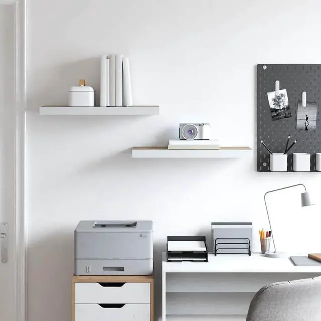 Alt view image 3 of 7 - vidaXL Wall Shelves Floating Display Shelves for DVDs 2 Pcs Oak and White