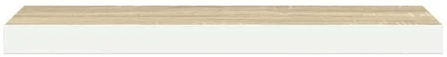 Alt view image 7 of 7 - vidaXL Wall Shelves Floating Display Shelves for DVDs 2 Pcs Oak and White