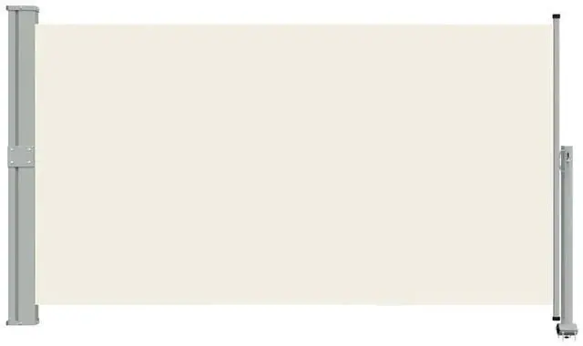 Alt view image 11 of 15 - vidaXL Patio Retractable Side Awning 55.1"x118.1" Cream