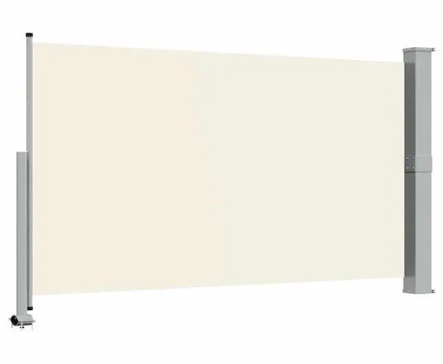 Alt view image 13 of 15 - vidaXL Patio Retractable Side Awning 55.1"x118.1" Cream