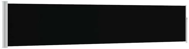Alt view image 2 of 15 - vidaXL Patio Retractable Side Awning 39.4"x197" Black Sunshade Privacy Divider