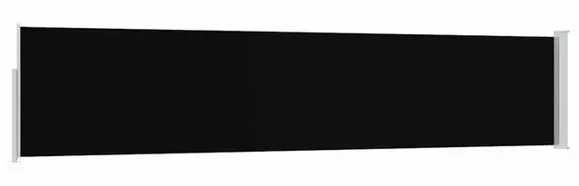Alt view image 5 of 15 - vidaXL Patio Retractable Side Awning 39.4"x197" Black Sunshade Privacy Divider
