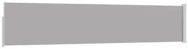 Alt view image 12 of 14 - vidaXL Patio Retractable Side Awning 39.4"x196.9" Gray