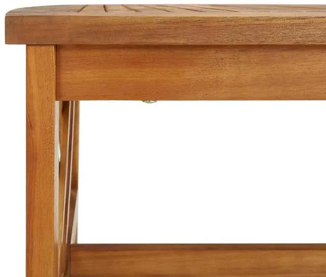 Alt view image 7 of 7 - vidaXL Patio Furniture Set 4 Piece Bench Seat with Table Solid Acacia Wood